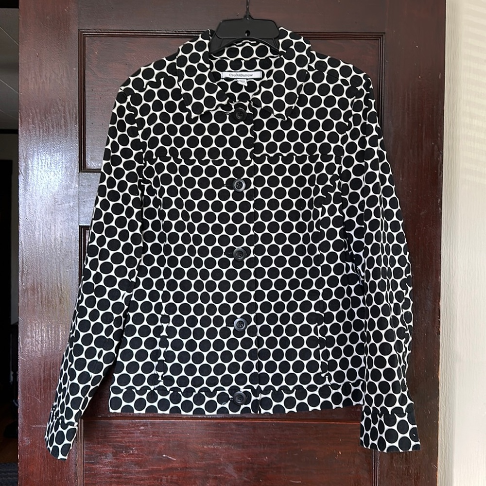 Black & White Polka Dot Layering Jacket